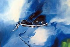 Alkaa Khanna │ The Blue Heaven │ 36x 24 Inches │ Oil on Canvas │ INR 15K