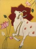 Alkaa Khanna │ The Sacred Cow │ 8x12Inches │ Acrylic on Canvas │ INR 3500