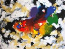 Kishore Shanker Dissolving Rainbow II Acrylic on Canvas 36 x 48 Inches 50K