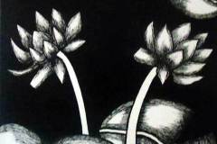 Nirmal-Thakur-Lotus-2-Mix-Media-on-Canvas-12x12-Inches-4K