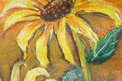 Nirmal-Thakur-Shining-Sunflowers-Acrylic-on-Canvas-12x9-Inches-2010