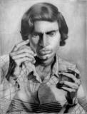 19) Om Prakash Chawla I Self Portrait I Pencil on Paper I 21x16 Inches