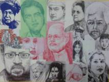 4) Bhushan Saini I The People I Ink on Paper I 18x24 Inches