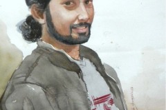 dinesh-shringirishi-shreejeshs-portrait-water-colour-on-paper-28-x-22-inches