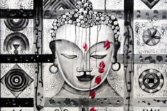 kamal-sharma-budha-in-deep-meditation-25x25-inch-acrylic-on-canvas