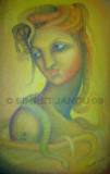 Simret Jandu Kundalini and the passion of Shiva Oil on Canvas 22x36 Inches