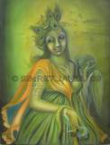 Simret Jandu Me and Krishna Oil on Canvas 36x48 Inches