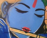 Shakti-Singh-Ahlawat-Krishna-5-Acrylic-on-Canvas-13-x16-Inches