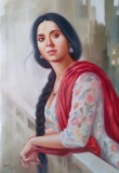 Shakti-Singh-Ahlawat-Waiting-36x24-Inches-Oil-on-canvas