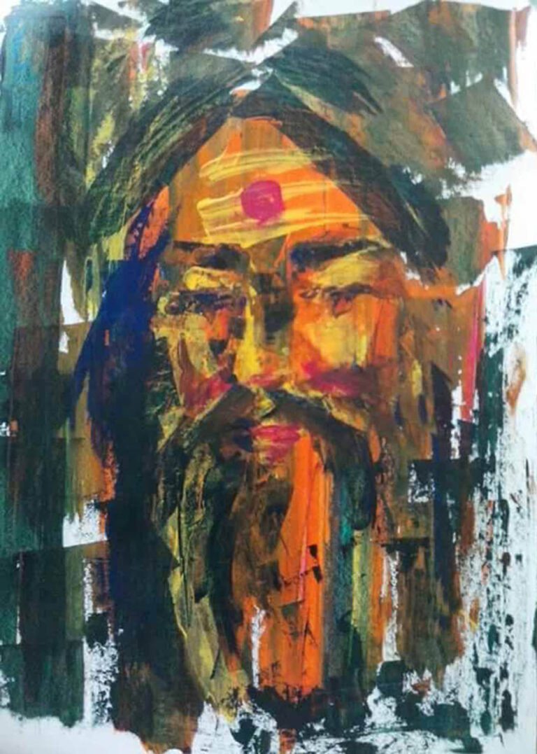 Girija Shankar Sant Acrylic on Paper 18x15 Inches 10K