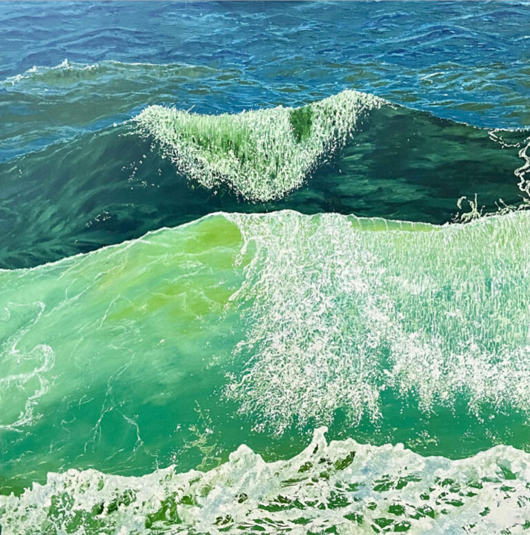 Silpi Singh Patel Seascape Oil on Canvas 48x48 Inches 2022